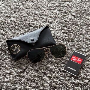 Ray-Ban Gold and Black Sunglasses
